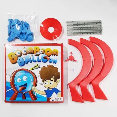 Balloon Blast Party Game Set Entertaining Family Tabletop Game Comes with 10 Balloons 9 Sticks Dice Stand Red Frame Party Supplies Party Supplies in Saudi Arabia