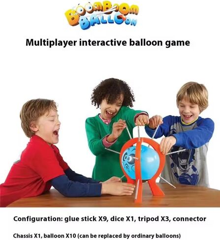 Balloon Blast Party Game Set Entertaining Family Tabletop Game Comes with 10 Balloons 9 Sticks Dice Stand Red Frame Party Supplies Party Supplies in Saudi Arabia