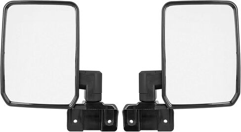 X AUTOHAUX Pair Car Rear View Mirror Silver Tone for Toyota Land Cruiser 70 75 78 Series 1985-2006 in Saudi Arabia