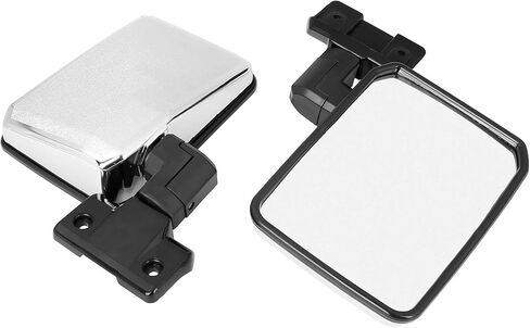 X AUTOHAUX Pair Car Rear View Mirror Silver Tone for Toyota Land Cruiser 70 75 78 Series 1985-2006 in Saudi Arabia