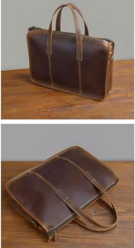 Genuine Leather Shoulder Bags Crossbody Bags Laptop Bags Business Handbags Mens Briefcases in Saudi Arabia