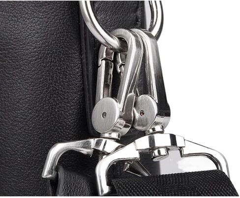 Carrying Cases Genuine Leather Briefcases Handbags Crossbody Bags Shoulder Bags Laptop Bags(Black) in Saudi Arabia