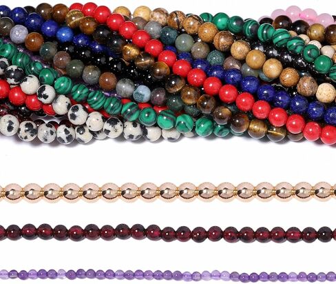 Songxi 120pcs 3mm Rose Quartz Natural Round Stone Beads for Jewelry Making, Smooth Loose Small Gemstone Beads for Bracelets Necklace, Chakra Stones with Energy Power in Saudi Arabia