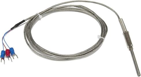 FTARP08 PT100 Type 50mm Flexible Probe 2m Metal Braided Cable sheathed RTD Temperature Sensor(B 3mm Diameter) in Saudi Arabia