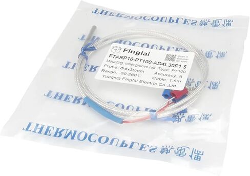FTARP10 PT100 1.5m Cable Roller Groove Probe Head Waterproof oilproof anticorrosive Type RTD Temperature Sensor(4x30mm Probe 2B) in Saudi Arabia