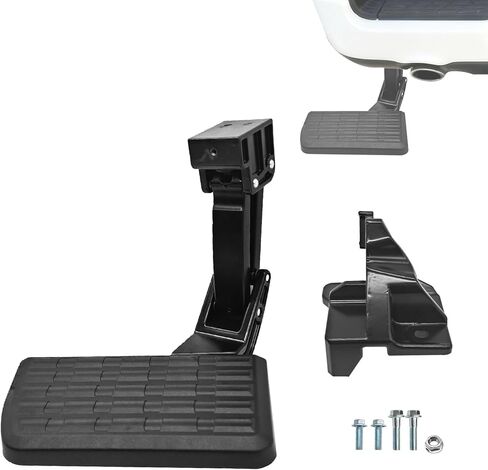 Nuaquie PTS30-34000 Retractable Bed Step for Toyota Tundra 2022-2024, Foldable Rear Bumper Step & Tailgate Accessory, Black Aluminum Alloy Truck Side Step - Replaces OEM # PTS30-34000 in Saudi Arabia