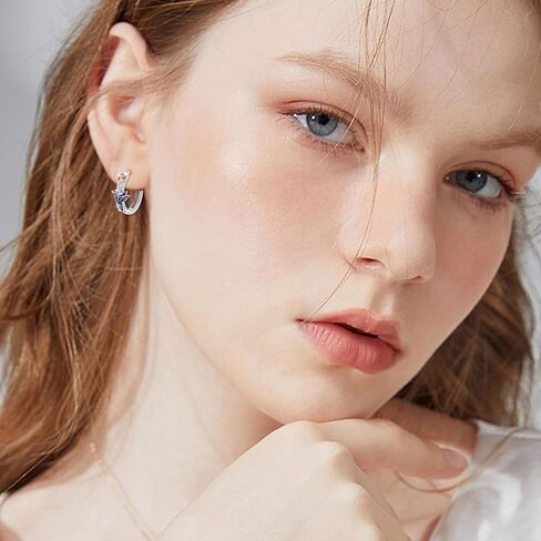 Star Earrings 925 Sterling Silver Star Hoop Earrings Pentagram Earrings Star Jewelry for Women in Kuwait