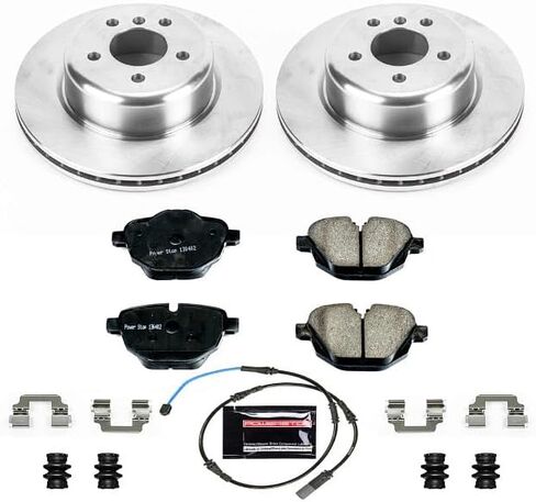 مجموعة فرامل بديلة خلفية Power Stop KOE6034 Autospecialty - دوارات فرامل OE ووسادات فرامل سيراميك لسيارات BMW 528i، 528i xDrive، 535d، 535d xDrive، 535i، 535i xDrive، ActiveHybrid 5 [نموذج محدد] in Kuwait