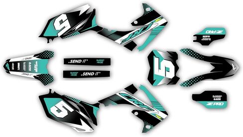 Graphics Kit for Honda CRF250R 2010-13 and CRF450R 2009-2012 TURBO Series Red 09 Mil - Dirt pit bike motorcycle sticker, dirtbike racing decal motocross accessories no-plastics in Saudi Arabia