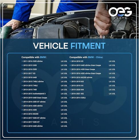 OEG Parts New Starter Compatible with BMW 335 435 535 Series 3.0L 12-17, 640 740 Series 3.0L 12-18, M2 M235 3.0L 14-18, M3 M4 3.0L 15-18, X3 X4 X5 X6 3.0L 2012-2018 12-41-7-631-558 12-41-7-631-559 in Saudi Arabia