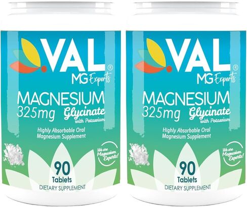VAL MG Experts Magnesium Glycinate Plus B6 & Potassium - Stress Relief - 90 Tablets in Saudi Arabia