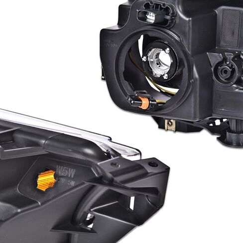 G-PLUS Headlights Assembly, Compatible with 2015 2016 2017 Ford F150,Not Fit w/Factory LED & HID Headlights Left+Right Bumper Headlamps, Clear Lens Chrome Housing Amber Reflector,faros delanteros in Saudi Arabia