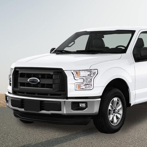 G-PLUS Headlights Assembly, Compatible with 2015 2016 2017 Ford F150,Not Fit w/Factory LED & HID Headlights Left+Right Bumper Headlamps, Clear Lens Chrome Housing Amber Reflector,faros delanteros in Saudi Arabia