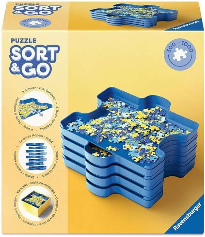 Ravensburger Sort & Go Puzzle Accessory for Kids and Adults | 6 Plastic Sorting Trays | Puzzle Piece Sorter Ideal for 300 to 1000-Piece Puzzles in Saudi Arabia