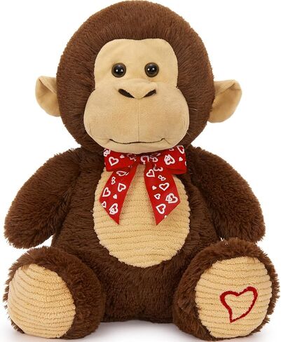 15" Valentine's Day Teddy Bear - Cuddly Teddy Bear Stuffed Animal with Balloon & Love Embroidery, Perfect Couples' Gift‌ in Saudi Arabia