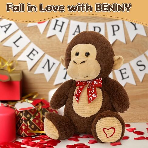 15" Valentine's Day Teddy Bear - Cuddly Teddy Bear Stuffed Animal with Balloon & Love Embroidery, Perfect Couples' Gift‌ in Saudi Arabia