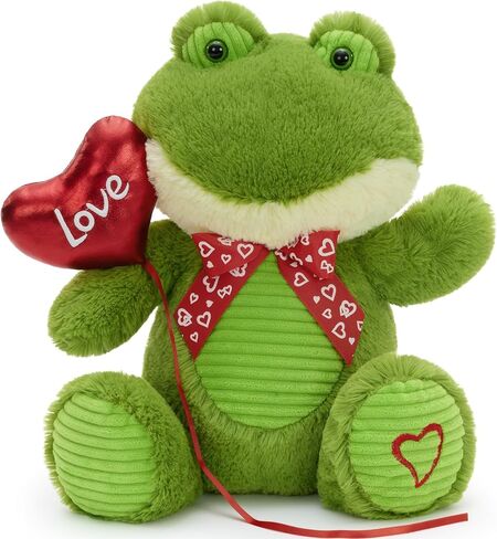 15" Valentine's Day Teddy Bear - Cuddly Teddy Bear Stuffed Animal with Balloon & Love Embroidery, Perfect Couples' Gift‌ in Saudi Arabia