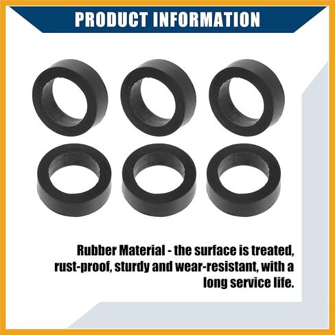 16636-0B010 Fuel Injector Seal O-Ring for Nissan Frontier 1999-2004 / Injector Lower Insulator/Durable / 6 Pcs Black Replacement in Saudi Arabia