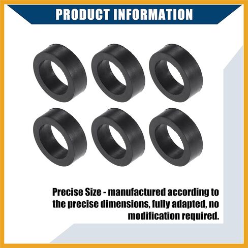 16636-0B010 Fuel Injector Seal O-Ring for Nissan Frontier 1999-2004 / Injector Lower Insulator/Durable / 6 Pcs Black Replacement in Saudi Arabia