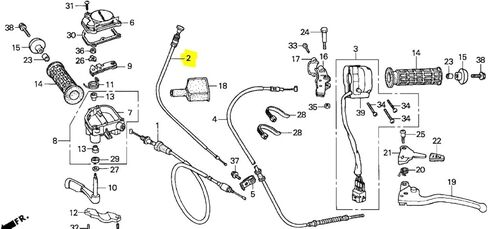 كابل خنق OEM 17950-HN2-010 متوافق مع Honda TRX500 Foreman Rubicon TRX500 FA FGA 2001 2002 2003 2004 in Kuwait