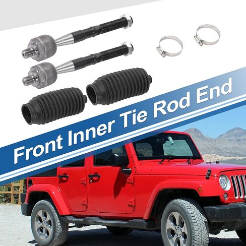 X AUTOHAUX 4pcs Front Inner Tie Rod Ends Kit Suspension Steering Tie Rod End for Jeep Grand Cherokee 2011-2015 for Dodge Durango 2011-2015 Drag Link No.EV800987 in Saudi Arabia