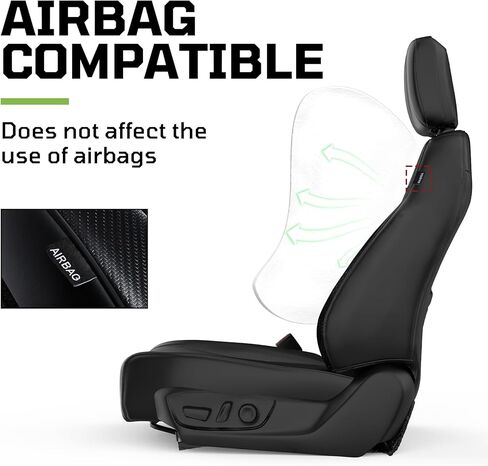 مناسب لغطاء مقعد السيارة Ford F150 F250 F350 F450 XL XLT 2021-2025، أغطية مقاعد السيارة ذات التغطية الكاملة، أغطية مقاعد فاخرة من الجلد الصناعي، أغطية مقاعد مريحة ومقاومة للماء مخصصة للشاحنات (أسود) in Kuwait