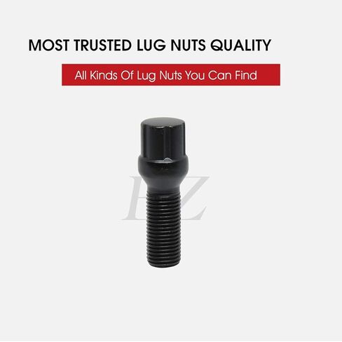 20 Pc 14x1.5 Black Spline Tuner Lug Bolts 40MM Shank for Aftermarket Wheels to Fit Many BMW Mercedes Audi VW Porsche Models with 14mmx1.5 Studs in Saudi Arabia
