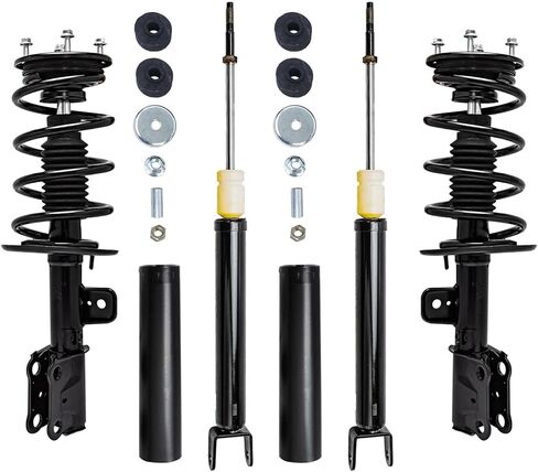 Detroit Axle - 4pc Struts Shock Absorbers for 2013-2019 Ford Taurus, 2 Front Struts & Coil Spring Assembly 2 Rear Shock Absorbers 2014 2015 2016 2017 2018 Replacement in Saudi Arabia