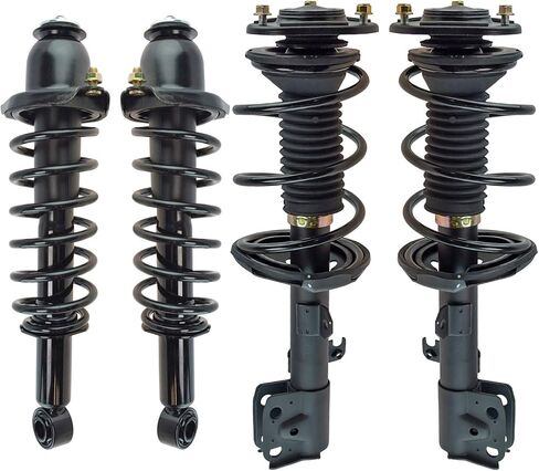 TRQ Front and Rear Strut & Coil Spring Assembly Set Driver & Passenger Sides Compatible with 09-10 Toyota Corolla in Saudi Arabia