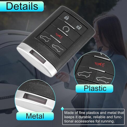 Keyless Entry Remote for Cadillac Escalade 07-14 315Mhz OUC6000066 6 Button Reusable | Control Replacement Car Key Fob 1 Pcs for Escalade ESV 2007-2014 in Saudi Arabia