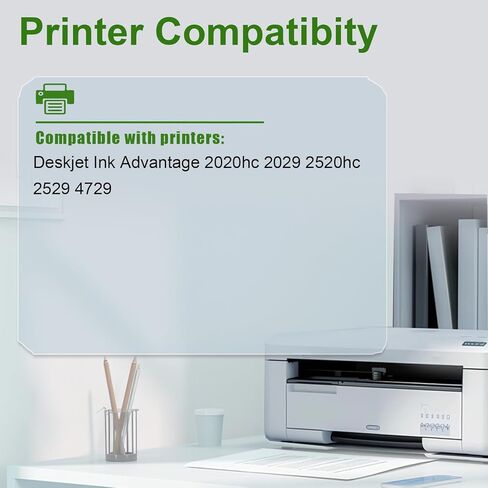 46XL Ink Cartridges Set Compatible for HP 46 XL Ink with Chip Work for HP Deskjet Ink Advantage 2020hc 2029 2520hc 2529 4729 Printers (1 Black) in Saudi Arabia