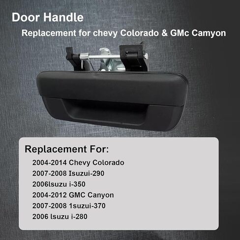 مقبض الباب الخلفي مع فتحة المفتاح - متوافق مع 2004-2012 Chevy Colorado/GMC Canyon & Isuzu i-280/i-290/i-350/i-370 - يستبدل OEM # 80584، GM1915118 (قفل مزلاج خلفي خارجي) in Kuwait