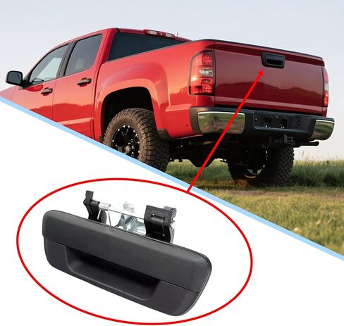 مقبض الباب الخلفي مع فتحة المفتاح - متوافق مع 2004-2012 Chevy Colorado/GMC Canyon & Isuzu i-280/i-290/i-350/i-370 - يستبدل OEM # 80584، GM1915118 (قفل مزلاج خلفي خارجي) in Kuwait
