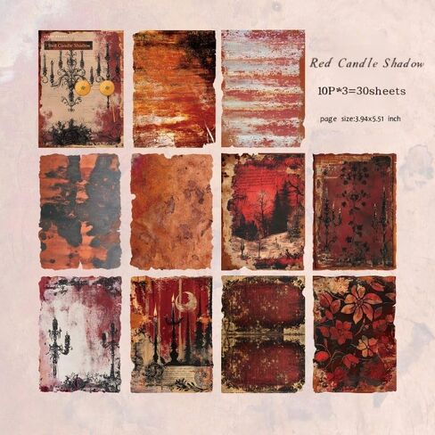 Vintage Style Scrapbooking Paper, Mottled Rust Shadow Series, Blue Brown, Lightweight Paper, 3.93x5.51 Inch, 180 Sheets, Decorative Writing Paper in Saudi Arabia