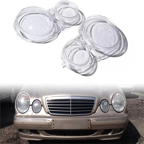 1 Pair Headlight Lens Cover Compatible for-Benz W210 E200 E240 E260 E280 E320 E430 1996-2003 Headlamp Cover Transparent Lampshade(1 Piece Left) in Saudi Arabia