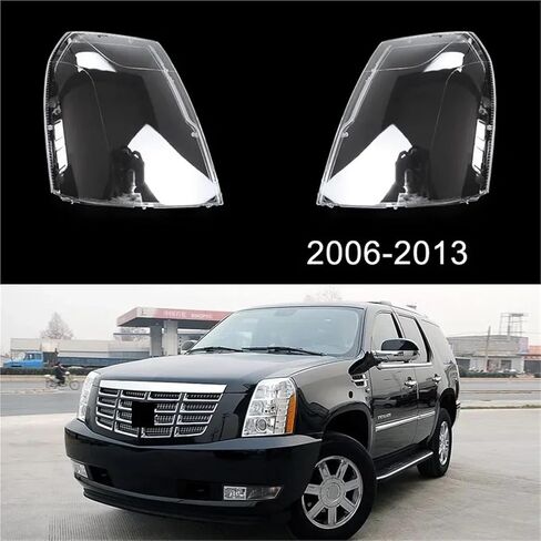 Compatible for Cadillac Escalade 2006-2013 Head Lamp Light Case Car Front Headlight Lens Cover Lampshade Glass Lampcover Headlamp Shell(Right) in Saudi Arabia