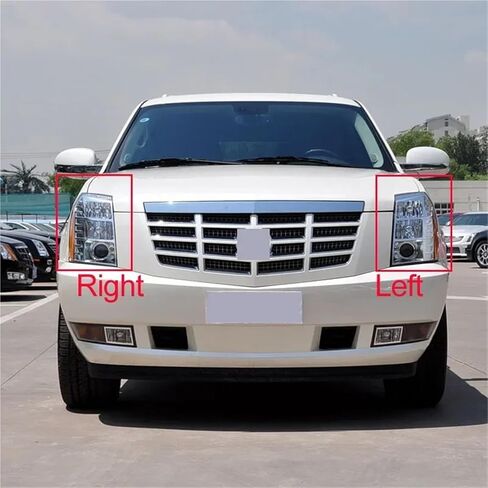 Compatible for Cadillac Escalade 2006-2013 Head Lamp Light Case Car Front Headlight Lens Cover Lampshade Glass Lampcover Headlamp Shell(Right) in Saudi Arabia
