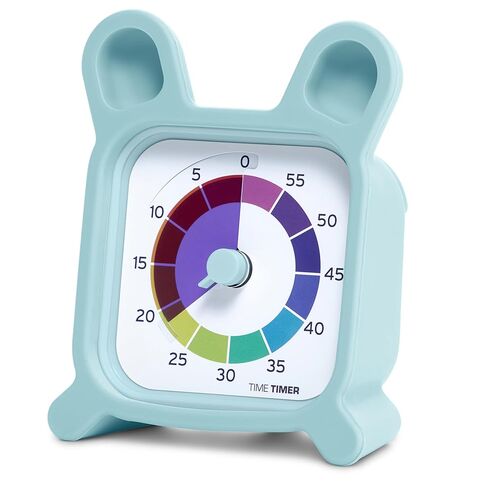 Time Timer MOD with Bunny Protective Case - Animal Case with Rainbow Timer - Individual Sized 60 Minute Visual Countdown for ADHD, Autism, Kids, Students, and Pomodoro with Silent Operation (Bunny) in Saudi Arabia