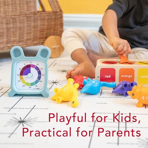 Time Timer MOD with Bunny Protective Case - Animal Case with Rainbow Timer - Individual Sized 60 Minute Visual Countdown for ADHD, Autism, Kids, Students, and Pomodoro with Silent Operation (Bunny) in Saudi Arabia