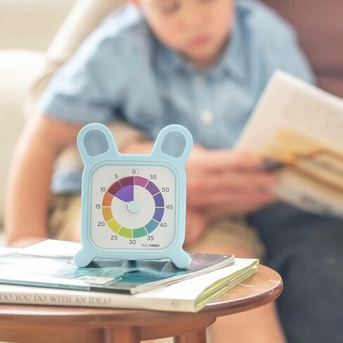Time Timer MOD with Bunny Protective Case - Animal Case with Rainbow Timer - Individual Sized 60 Minute Visual Countdown for ADHD, Autism, Kids, Students, and Pomodoro with Silent Operation (Bunny) in Saudi Arabia