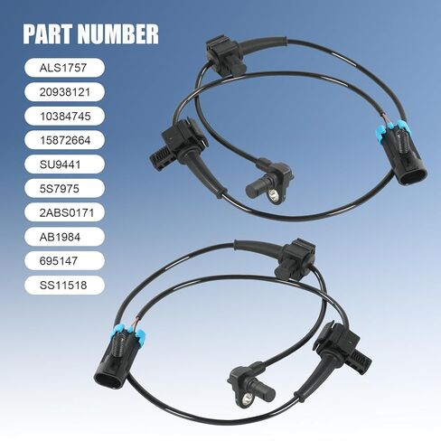 Rear ABS Wheel Speed Sensor Replacement for Chevrolet/Chevy Silverado 1500 2500 3500 Cheyenne 2007-2014,Replacement for GMC Sierra 1500 2007-2013 ALS1757,20938121,10384745 (Left&Right) 2PCS in Saudi Arabia