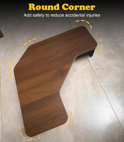 Modern Monitor Stand Riser for Desk, Space Saving Corner Monitor Shelf with Metal Legs, Computer Screen Printer Keyboard Table Storage Rack(Walnut) in Saudi Arabia