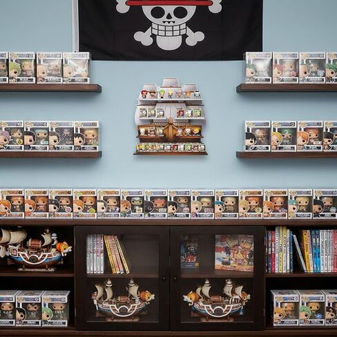 Pirate Ship Display Shelf for Funko Bitty Pops One Piece Series – Wall-Mountable Bitty Pop Organizer Rack & Decorative Pirate Ship Shelf in Saudi Arabia