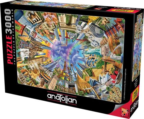 Anatolian Puzzle - Wonderful World Map, 3000 Piece Jigsaw Puzzle, 4923, Multicolor in Kuwait