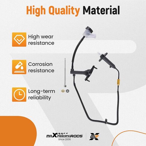 maXpeedingrods Pre-Filled Clutch Master Cylinder & Slave Cylinder Line Assembly for Dodge Dakota 3.7L 2004-2009, for Mitsubishi Raider 3.7L 2006-2009, Replace CC649048 in Saudi Arabia
