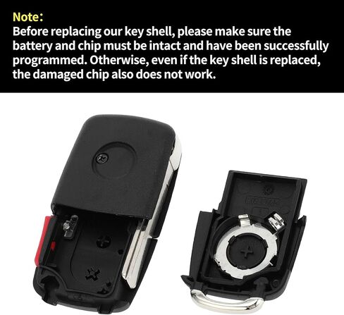 X AUTOHAUX Key Shell Case Keyless Entry Remote Key Fob Replacement Case for Volkswagen Tiguan Golf Passat Jetta 2011-2016 4 Buttons in Saudi Arabia