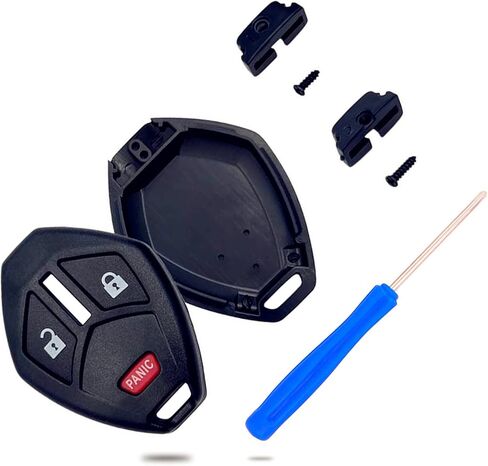 Cutting Not Required - Key Fob Case Replacement for Mitsubishi Eclipse Endeavor Galant Lancer Outlander Remote Control Car Key Fob Cover Shell (3 Button-Pack 1) in Saudi Arabia