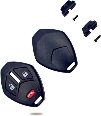 Cutting Not Required - Key Fob Case Replacement for Mitsubishi Eclipse Endeavor Galant Lancer Outlander Remote Control Car Key Fob Cover Shell (3 Button-Pack 1) in Saudi Arabia