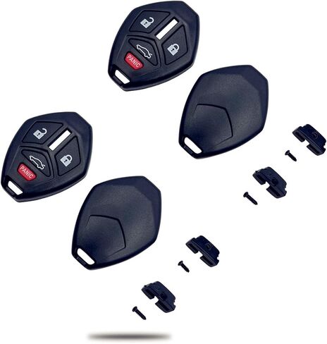 Cutting Not Required - Key Fob Case Replacement for Mitsubishi Eclipse Endeavor Galant Lancer Outlander Remote Control Car Key Fob Cover Shell (3 Button-Pack 1) in Saudi Arabia