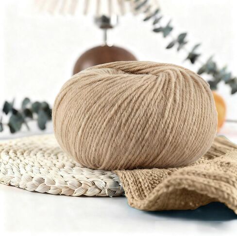 Wool Yarn Knitting Scarves, Hats, Sweaters and Socks Crochet and Knitting Thread for Colorful Crafts,Khaki in Saudi Arabia